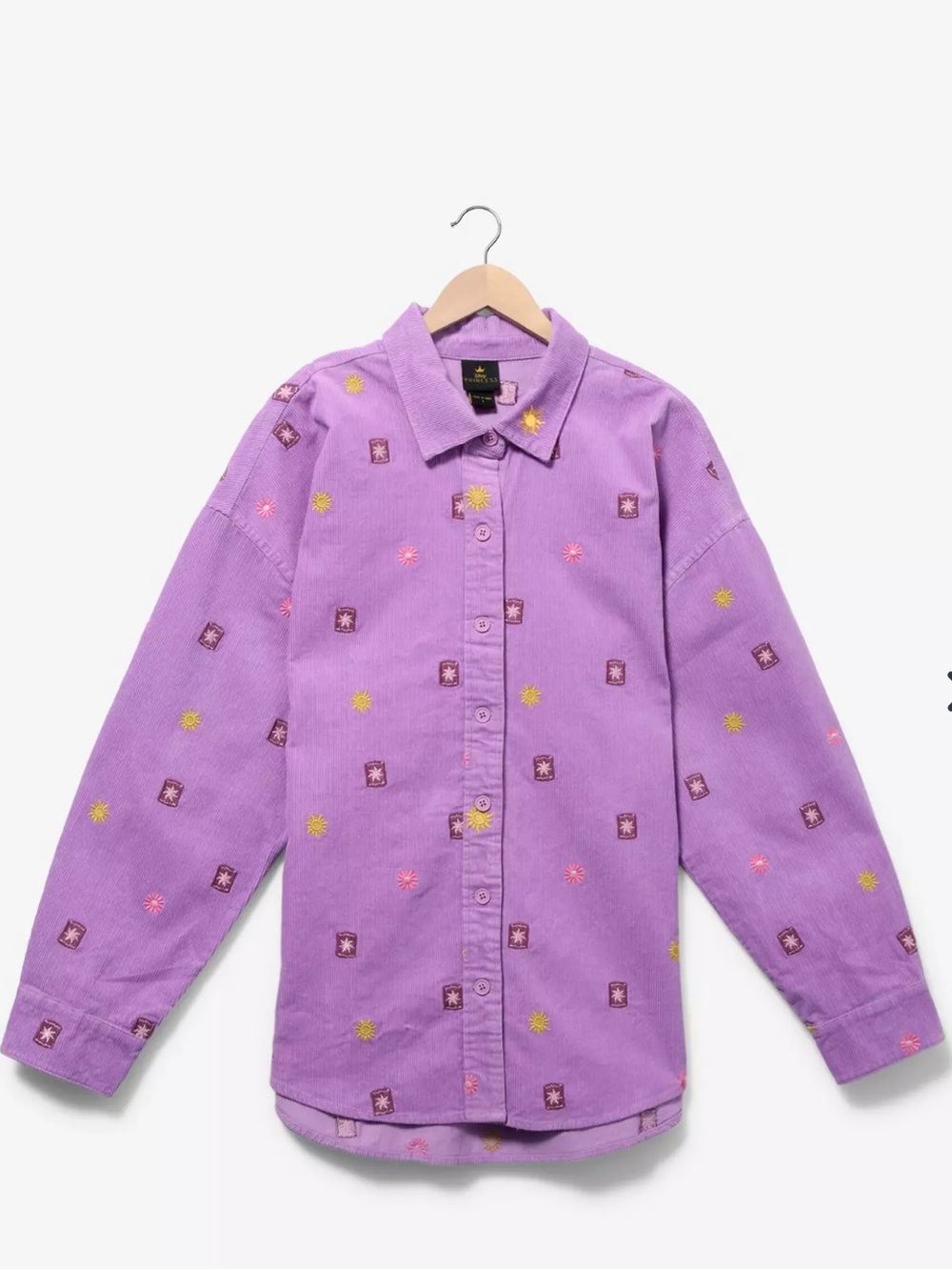 Disney Tangled Lanterns Corduroy Button Up Shacket - Size 1X